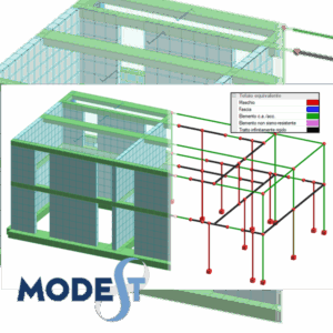 Analisi pushover a plasticità concentrata di strutture miste con il telaio equivalente “avanzato” con ModeSt