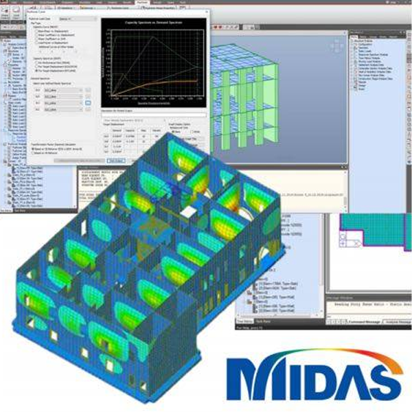 Analisi non lineari statiche e dinamiche con plasticità a fibre in Midas GEN