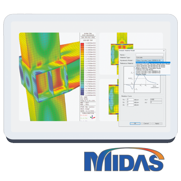Modellazione, analisi e verifica di strutture in acciaio in campo elastico e non lineare con Midas